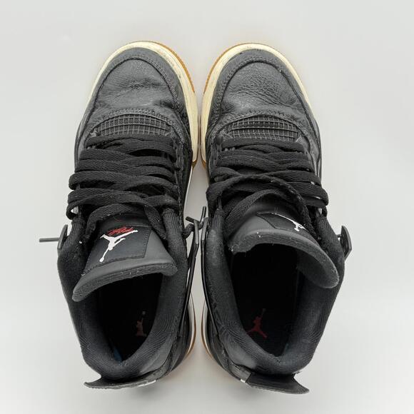 Nike Air Jordan 4 Retro GS 'Laser Black Gum' Youth Size 7 - Picture 7 of 13
